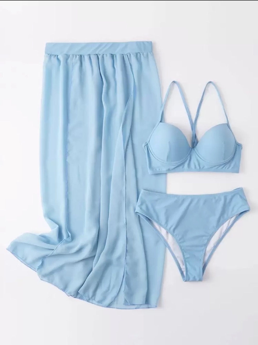 SHEIN Light Blue Swim Set